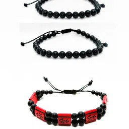 Dynamic Retail Global Set of 4 Men Multistrand Cuff Bracelet-image-11