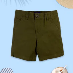 KiddoPanti Boys Pure Cotton Knee Length Mid-Rise Shorts-39
