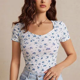 BAESD Women Printed Fitted Top-image-62