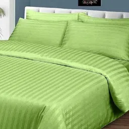 RF RELAXFEEL Lime Green Striped Heavy Winter 210 GSM Double Bed Comforter-image-49