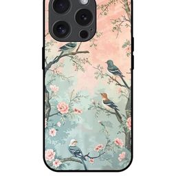 QRIOH Floral Printed iPhone 15 Pro Back Case Mobile Accessories-image-93