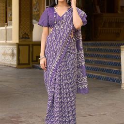 Anouk Rustic Ethnic Motifs Silk Blend Bagru Saree-picture-25