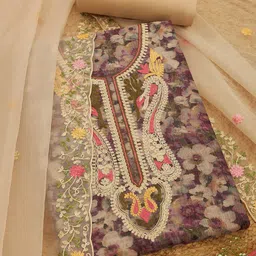 Soch Printed Unstitched Dress Material-54