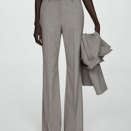 MANGO Women Flared High-Rise Formal Trousers-image-99