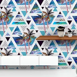 ArtzFolio Printed UV-Resistant Anti-Bacterial Abstract Tropical Palm Tree Peel & Stick Wallpaper-image-20