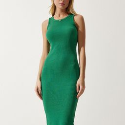 Happiness istanbul Sleeveless Ribbed Bodycon Dress-image-26