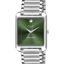 LOUIS DEVIN Men Brass Embellished Dial & Stainless Steel Bracelet Style Straps Analogue Watch-13