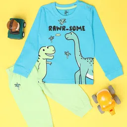 V-Mart Kids Printed Round Neck T-shirt With Trousers-image-91