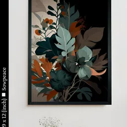 SOWPEACE Green & Black 1 Piece Canvas Other Wall Photographs-picture-8