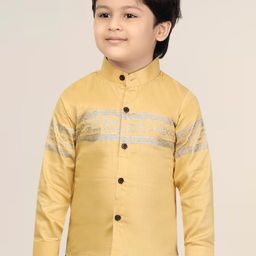 FASHION GRAB Boys Classic Regular Fit Band Collar Horizontal Striped Cotton Casual Shirt-image-85