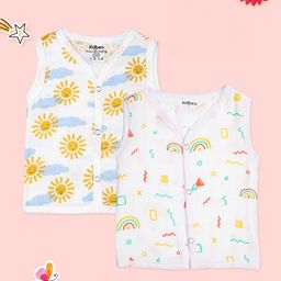 Kidbea Infants Pack Of 2 Printed Pure Bamboo Jhabla JH_04_PO2_03-picture-19