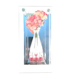 apka mart Pink & Transparent Figurine Glass Showpiece-58
