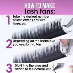 STACY LASH 20-Rows Individual False Eyelash Extensions - Curl C image 4