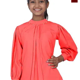SILK SPARROW Girls Pack Of 2 Pleated Shirt Style Top-image-21