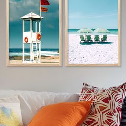 Kotart Brown, Blue & red 2 Pieces Wooden Wall Arts-picture-49