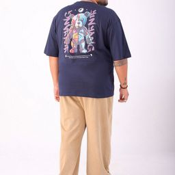 hardsoda by the indian garage co HARDSODA Men Plus Size Typography Printed Round Neck Cotton Relaxed Fit T-shirt image 5