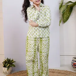 Critter Kids Floral Printed Shirt Pyjamas Clothing Set-image-83