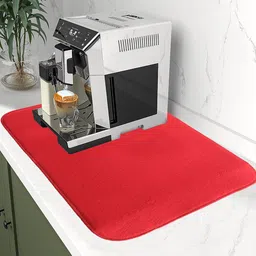 Kuber Industries 6-Pcs Red & Pink Non Slip Dish Drying Mats-16