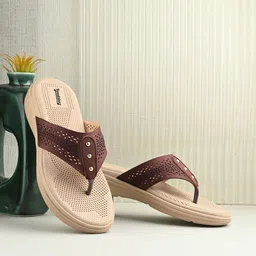 The Roadster Lifestyle Co Lazer Cut Embellished T strap Flats-picture-21