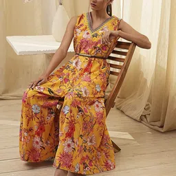 Biba Printed Culotte Jumpsuit-image-24