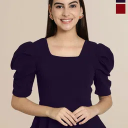 Tromko Women Pack Of 2 Puff Sleeve Top-image-33