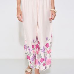 RANGMANCH BY PANTALOONS Women Floral Hem Design Printed Flared Palazzos-picture-11