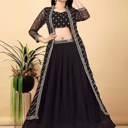 Delice Embellished Sequinned Ready to Wear Lehenga & Choli With Jacket-picture-14