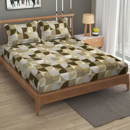 FURNOFY Printed King Bedsheet with 2 Pillow Covers-picture-29