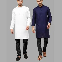 VS MALL Men Cotton Blend Kurta Sets-picture-7