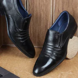 Metro Men Leather Formal Slip-On Shoes-image-15