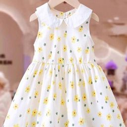 BAESD Polka Dot Printed Fit & Flare Sleeveless Dress-image-88