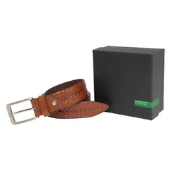 United Colors of Benetton Men Textured Leather Formal Belt-image-28