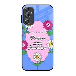 QRIOH Smell Like Floral Printed Samsung Galaxy M34 5G Silicone Back Case-image-7