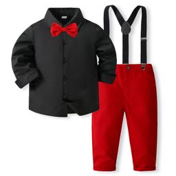 StyleCast x Revolte Boys Pure Cotton Shirt With Trouser & Suspenders-image-55