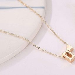 Arzonai Women Gold-Plated Heart & Letter D Pendant Necklace-picture-36