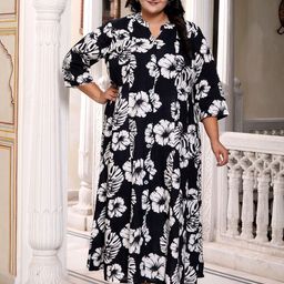 KALINI Women Ethnic Motifs Printed Maxi Dress-image-49