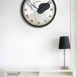 OLIVE TREE Black & White Printed Contemporary Wall Clock-image-81