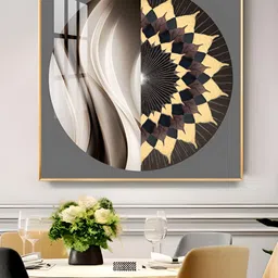 THE NEXT DECOR Grey & Brown Dynamic Form Painted Wall Art-image-11