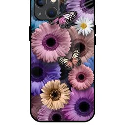 QRIOH Floral Printed iPhone 13 Mini Back Case Mobile Accessories-image-91
