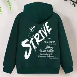 YK X Trampoline Unisex Kids Typography Printed Hooded Sweatshirt-image-16