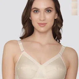 K LINGERIE Pack of 3 Cross Care Full Coverage Wirefree Minimizer Bra-picture-56