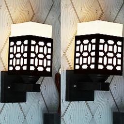 Gojeeva Black Wood Square Wall Lamps-picture-41