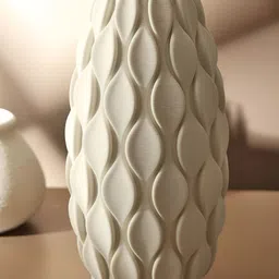 HABERE INDIA White Textured Ceramic FlowerVases-image-61