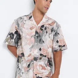 BEN SHERMAN Men Printed Cuban Collar Casual Shirt-image-86