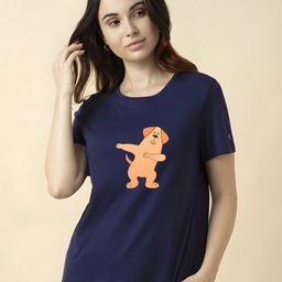 SZN Women Graphic Printed Round Neck Cotton T-shirt-image-121