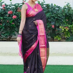 SHOP DROP Woven Design Zari Pure Silk Banarasi Saree-picture-50