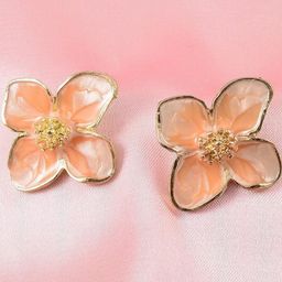 AKISON JEWELS Floral Orange Studs Earrings-30