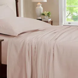 MASPAR Vintage Collection Beige Pure Cotton 1000 TC Bedsheet With Pillow Case -2.75mx2.75m-image-45