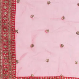 DIVASTRI Embroidered Sequinned Semi-Stitched Lehenga & Unstitched Blouse With Dupatta image 4