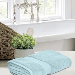 Home Fresh Blue 1 Cotton 600 GSM Bath Towel-image-47